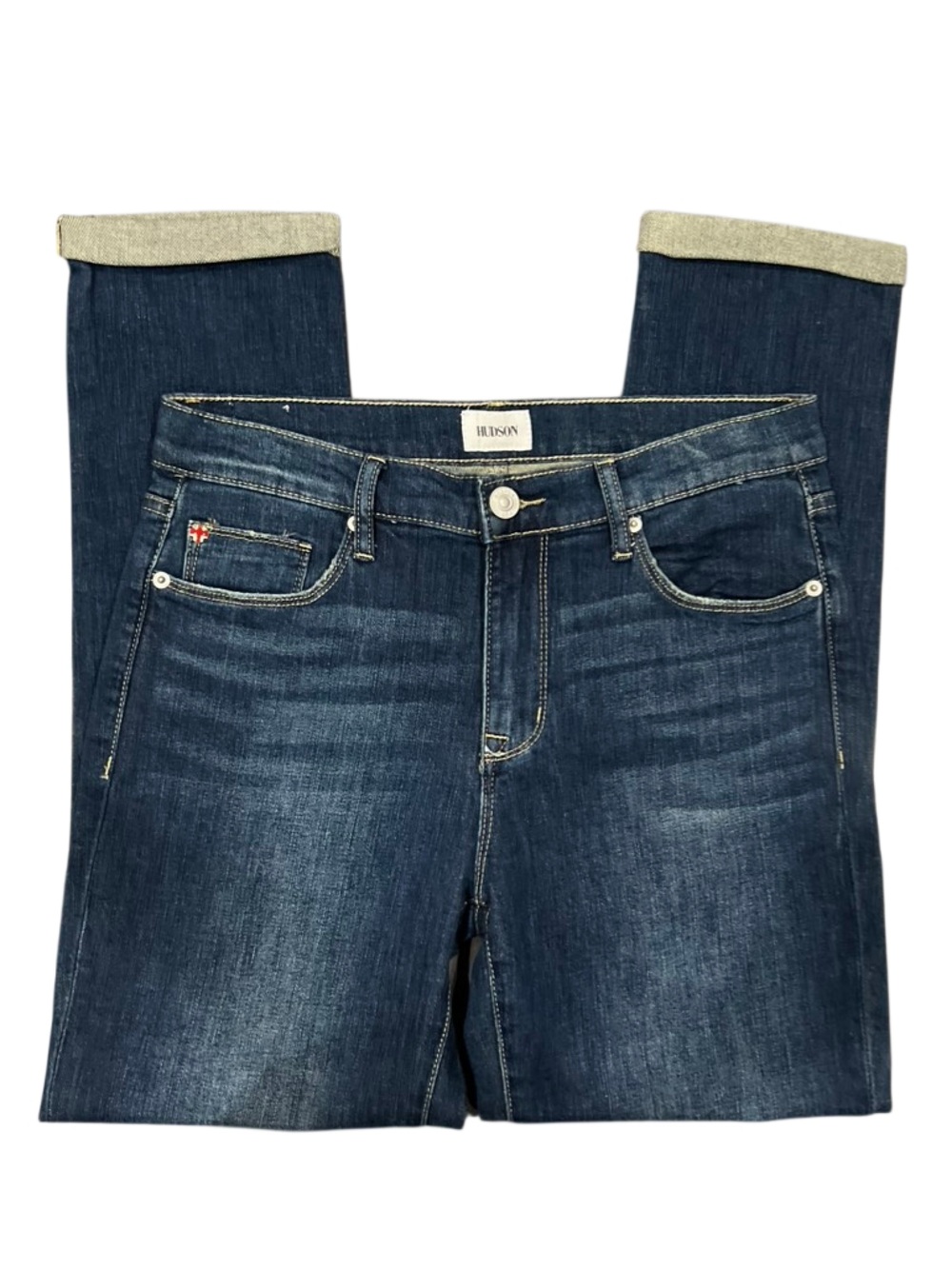 Hudson Natalie Mid Rise Slim Boyfriend Jeans Size 27